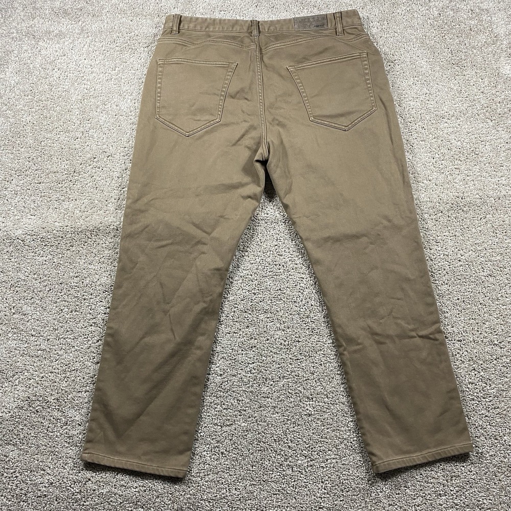 johnnie-O Terry Khaki 5-Pocket Pants Mens 34x28 JMPA1790 Stretch Straight‎ Leg